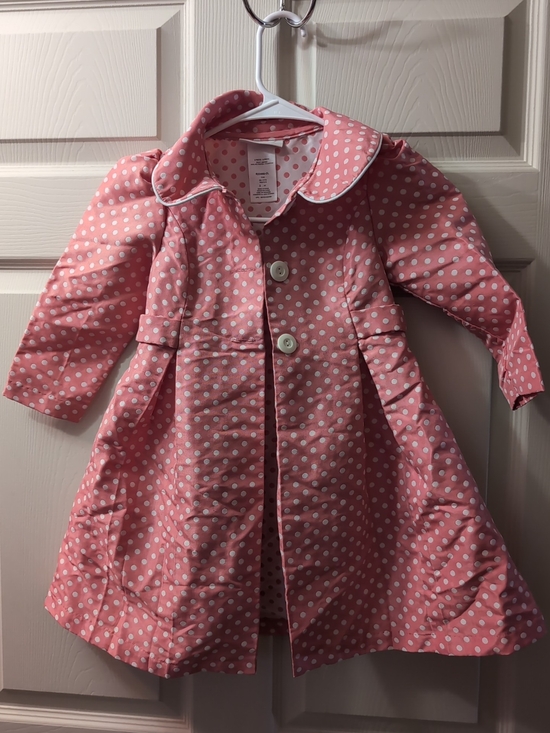 Bonnie Jean Other - Bonnie Jean Pink Polka Dot Raincoat with White Dots